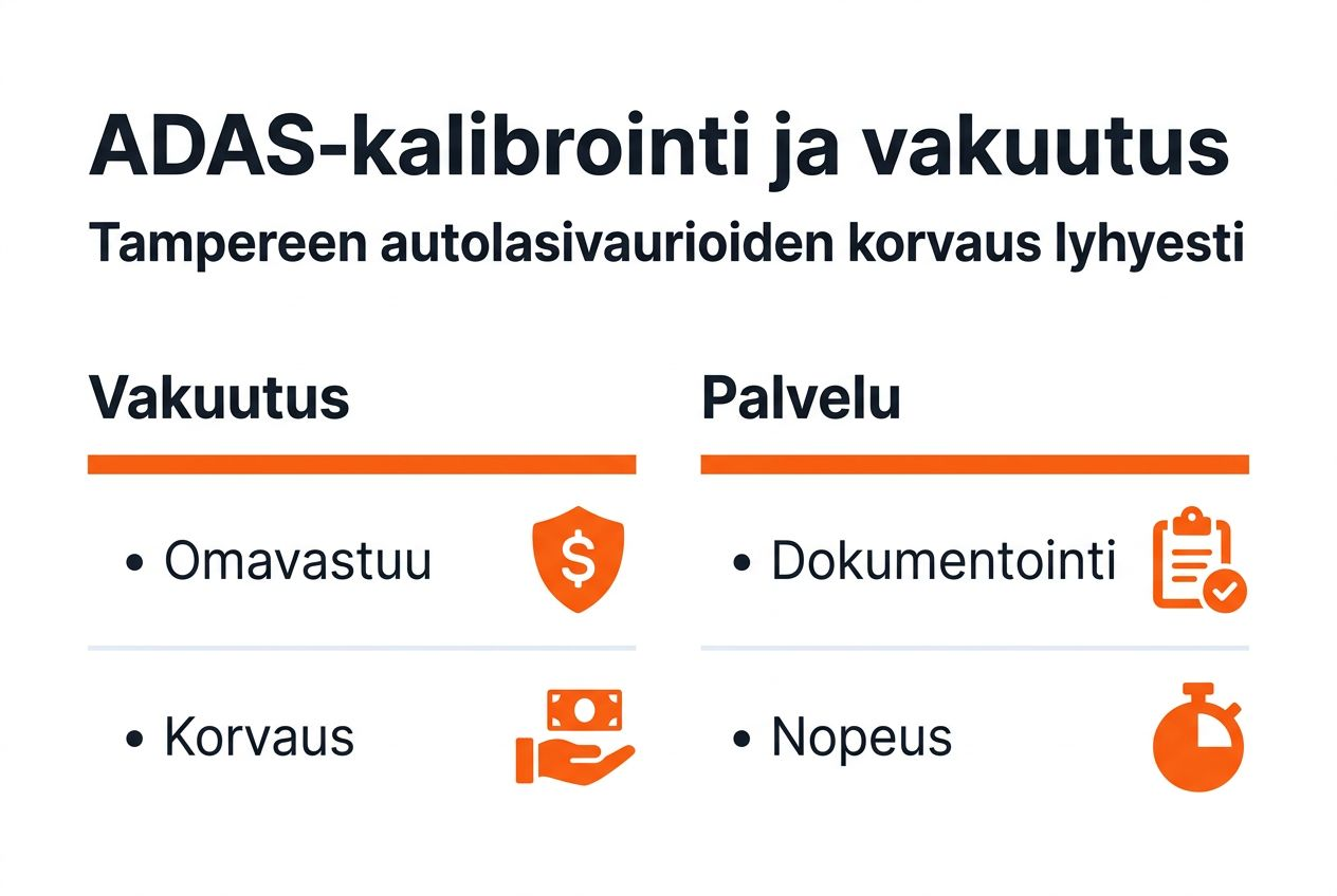 Kuvallinen katsaus ADAS-järjestelmien vakuutuksiin ja korvauskäytäntöihin