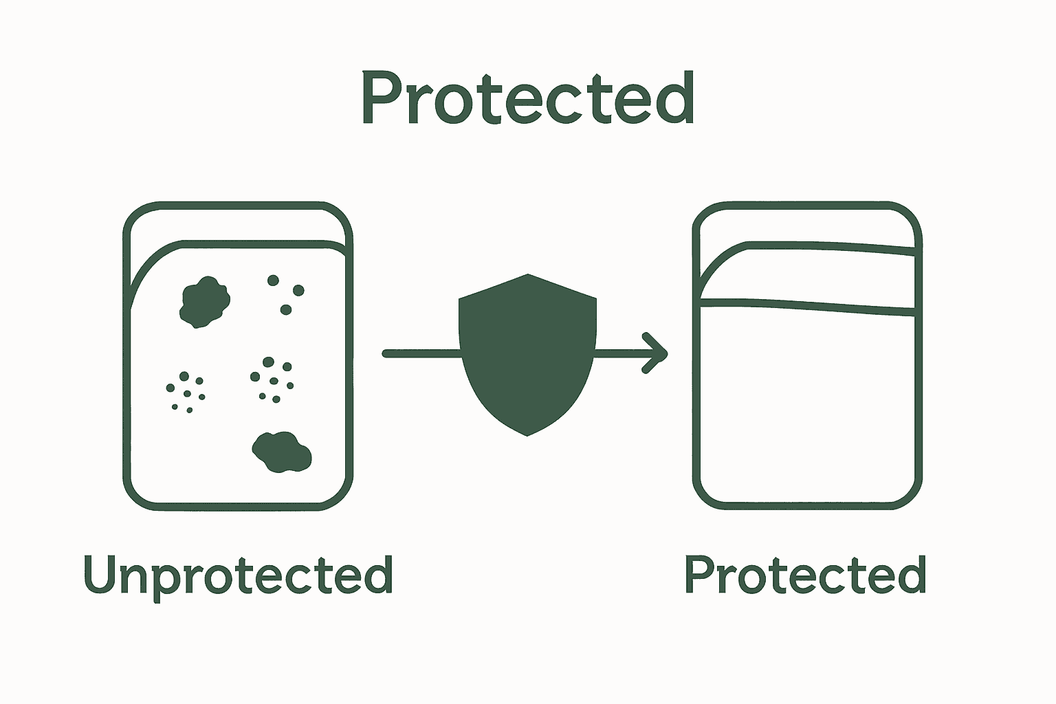 Duvet cover vs uncovered duvet visual comparison