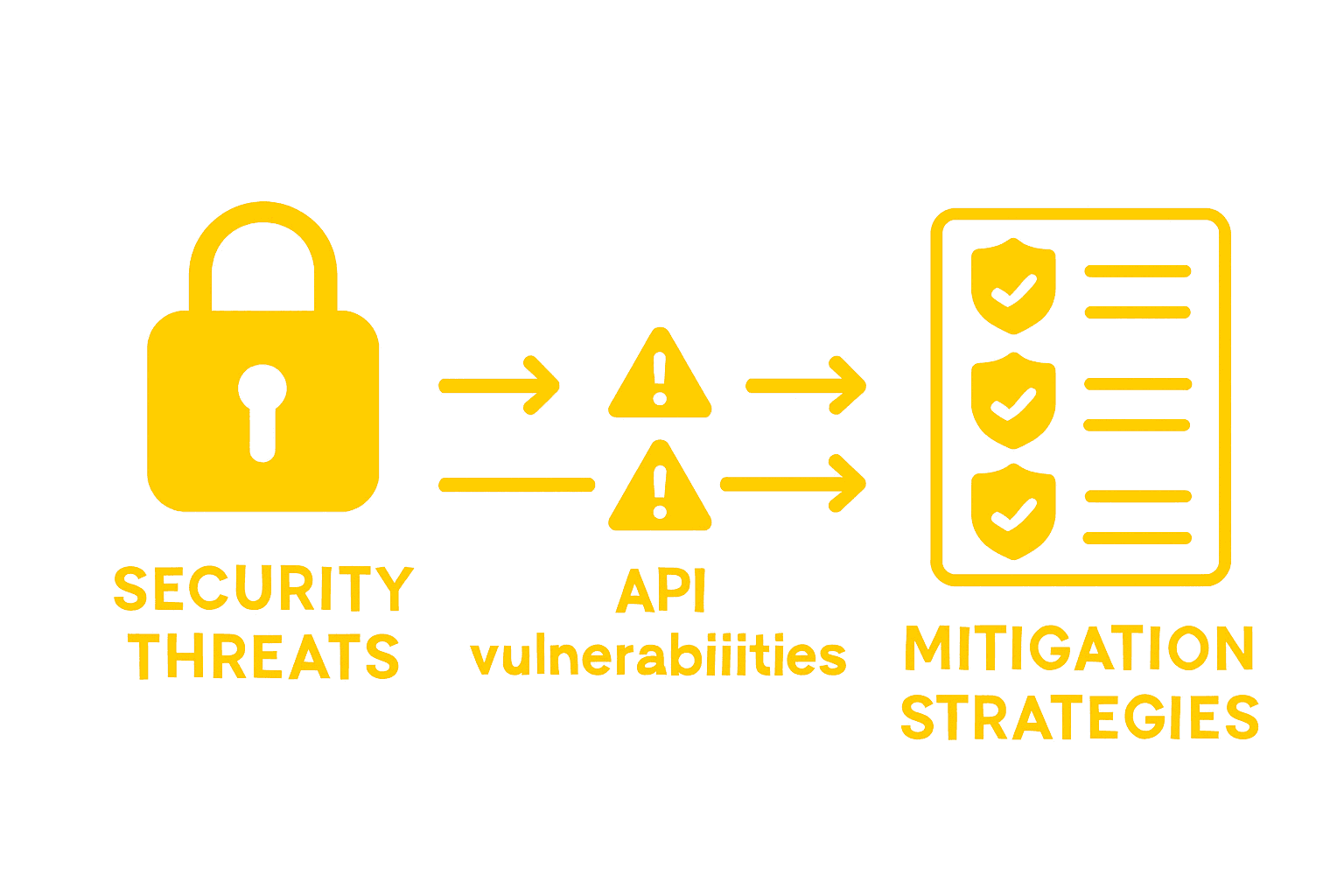 Infographic of API security risks and solutions