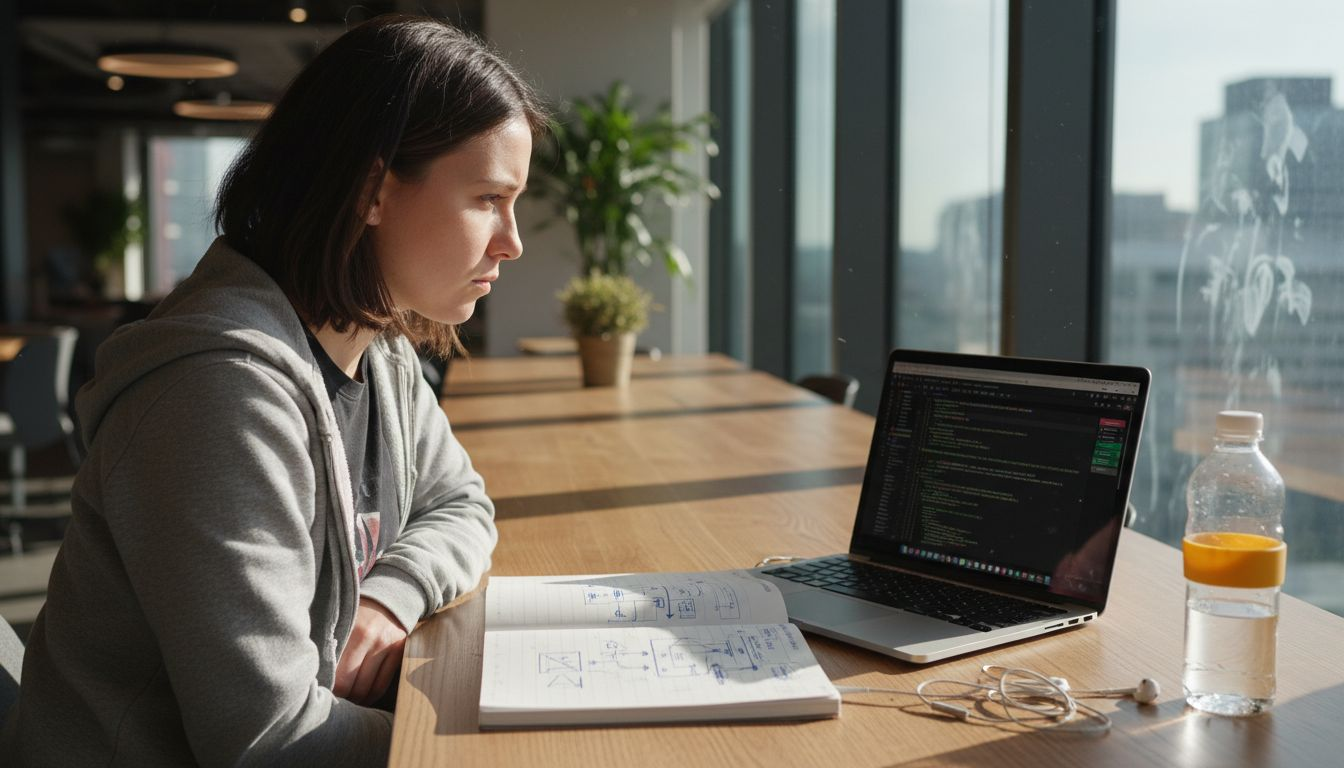 Developer updating code for API integration