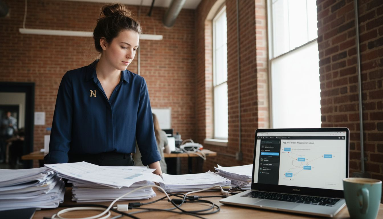 User preparing n8n API integration workspace