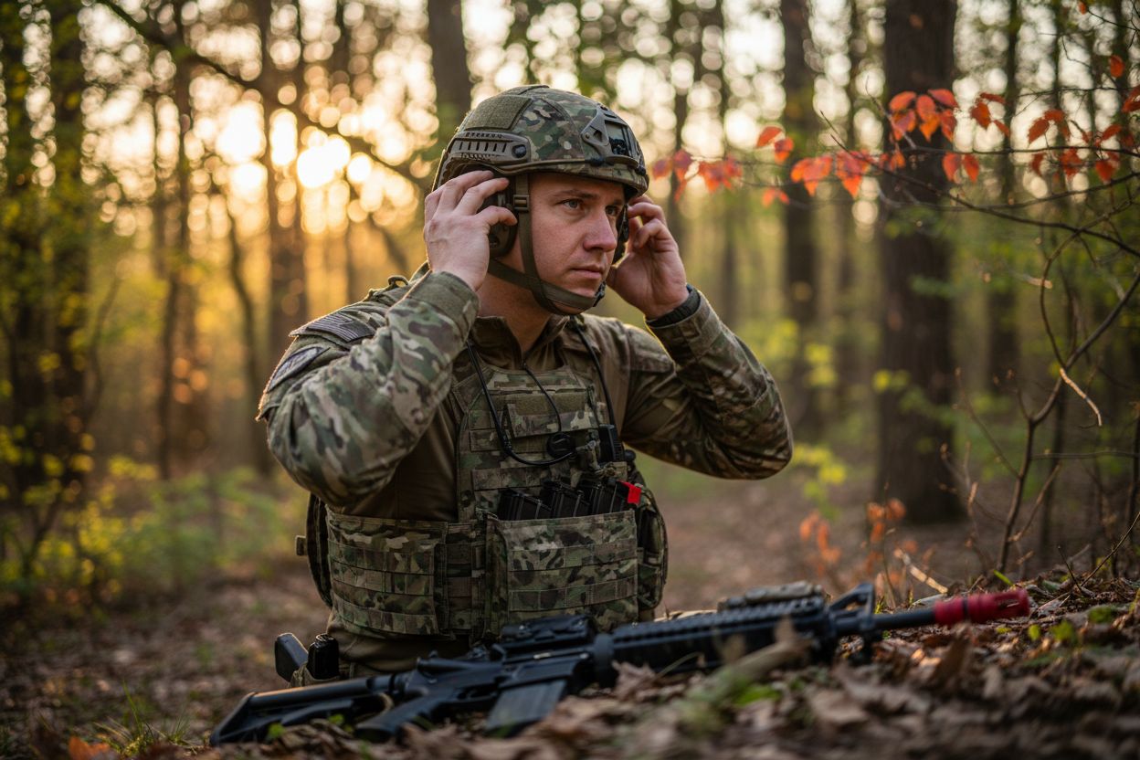 casque antibruit airsoft forêt