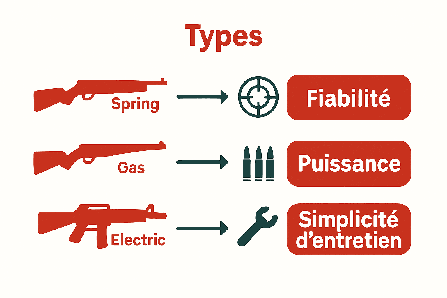 Comparaison visuelle répliques sniper airsoft