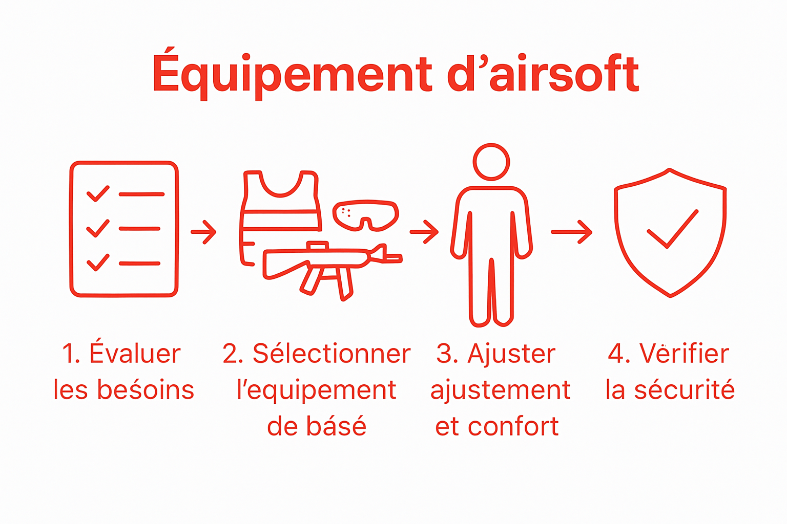 Infographie : les indispensables pour bien débuter l’airsoft