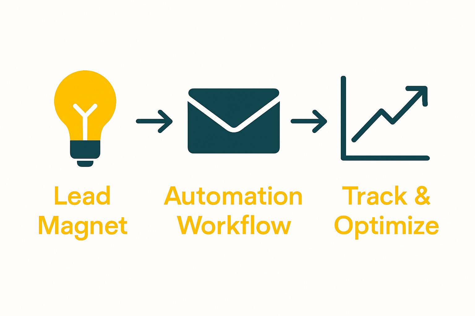 Simple workflow: lead magnet, automation, optimize