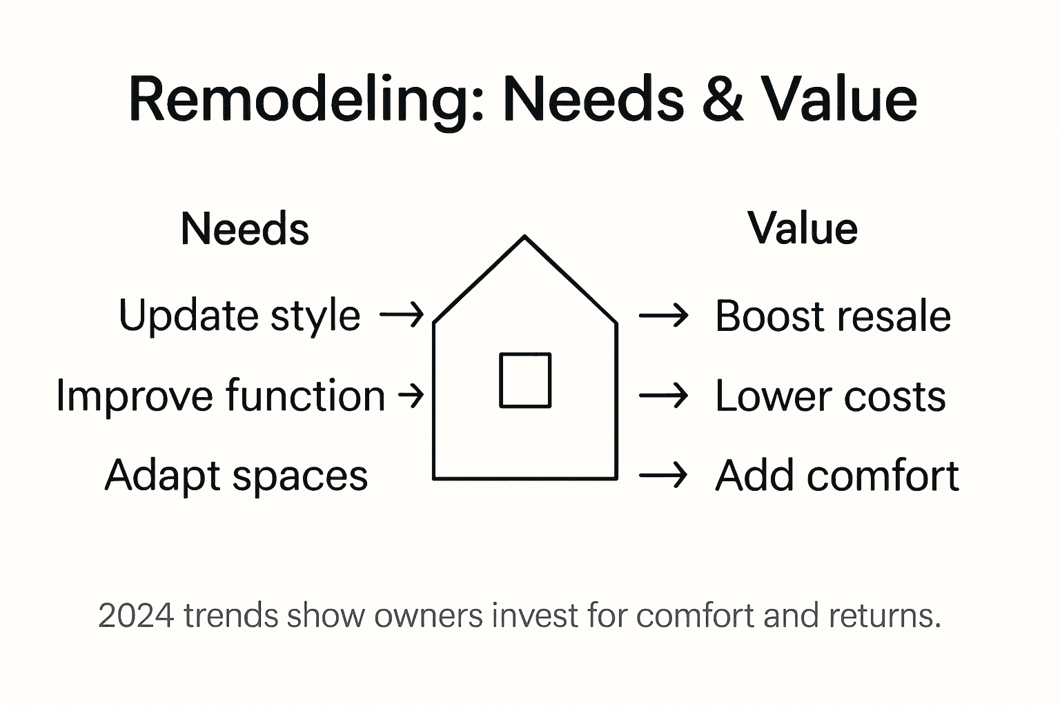 Infographic reasons and value of remodeling