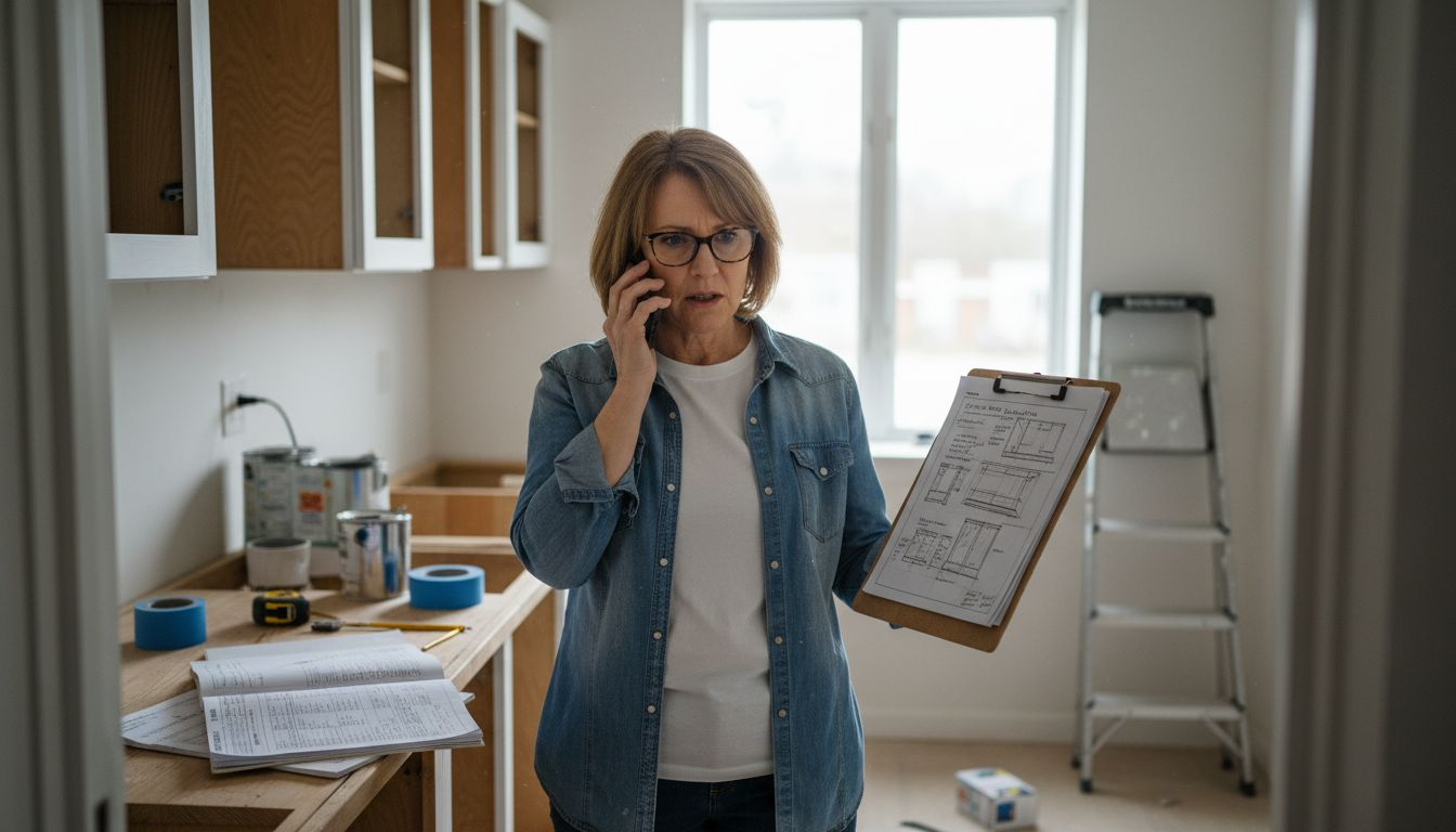 Project manager coordinating renovation tasks