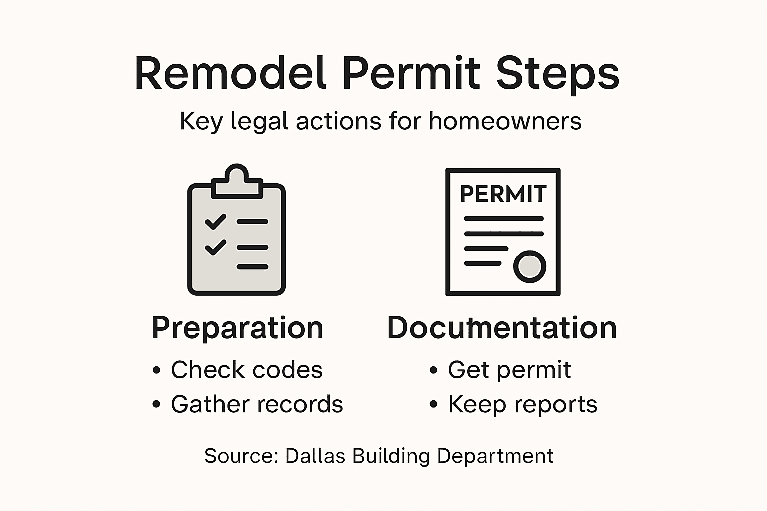 Infographic of permit process steps