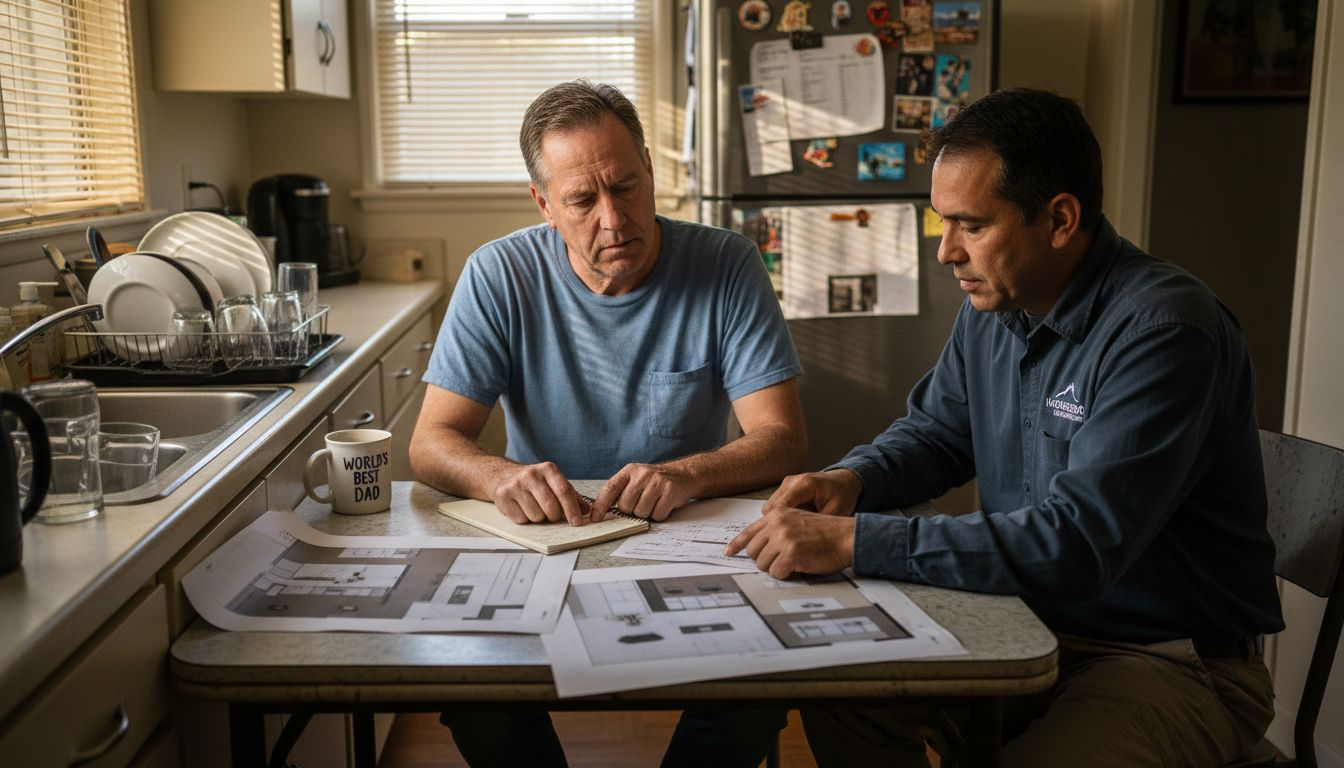 Homeowner and contractor discuss renovation details