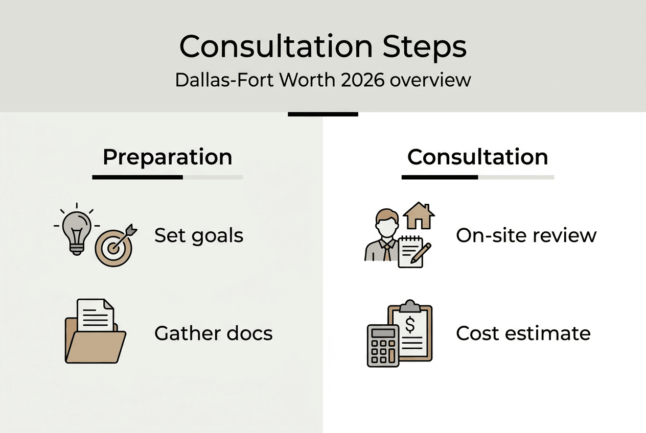 Infographic summarizes steps in remodeling consultation