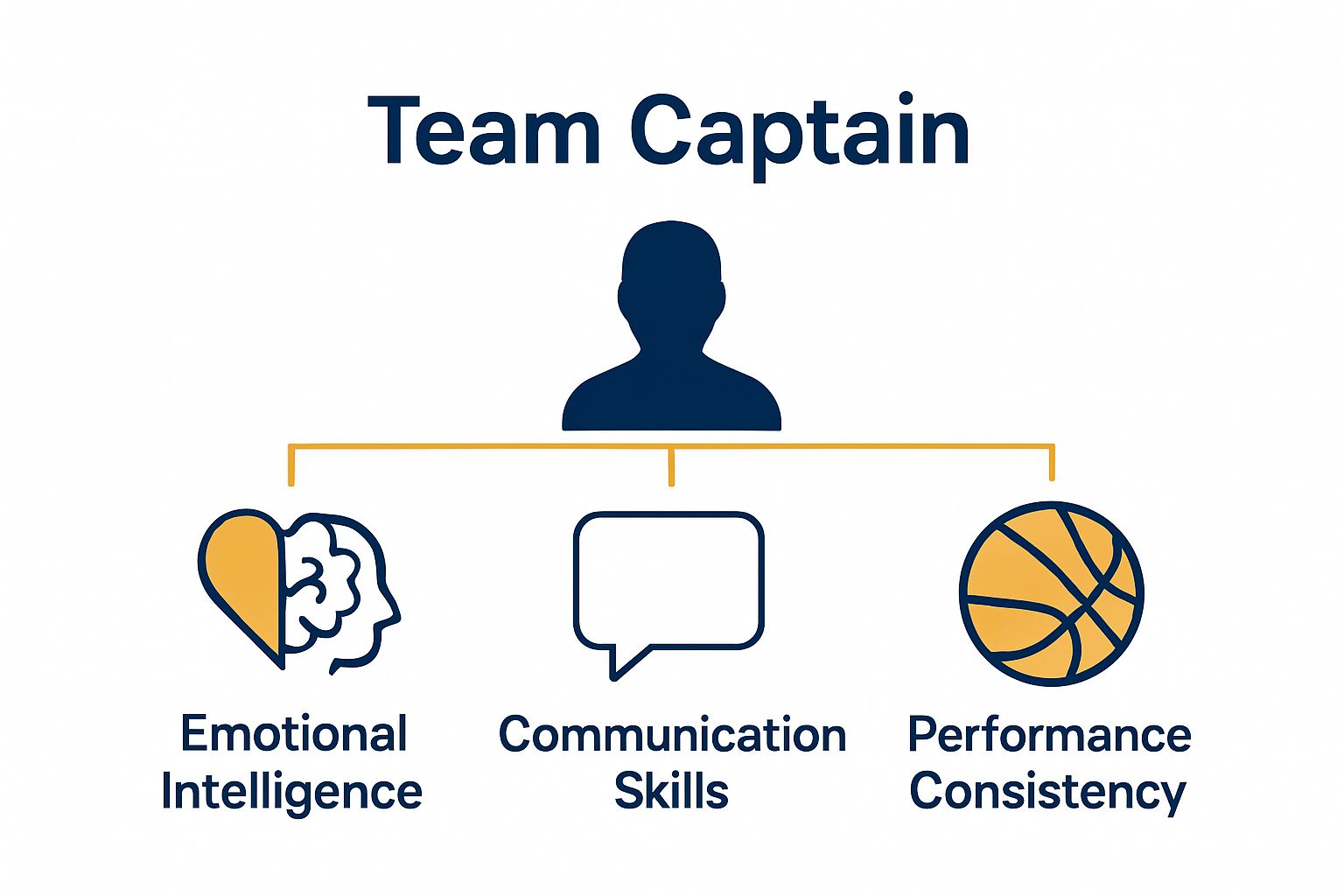 Visual comparison of qualities of a basketball team captain