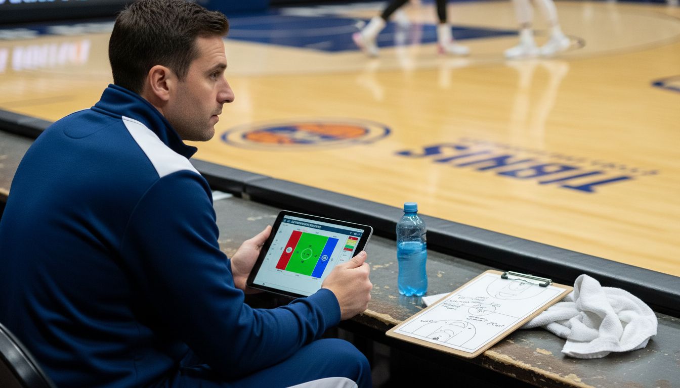 Coach uses courtside tablet for analytics