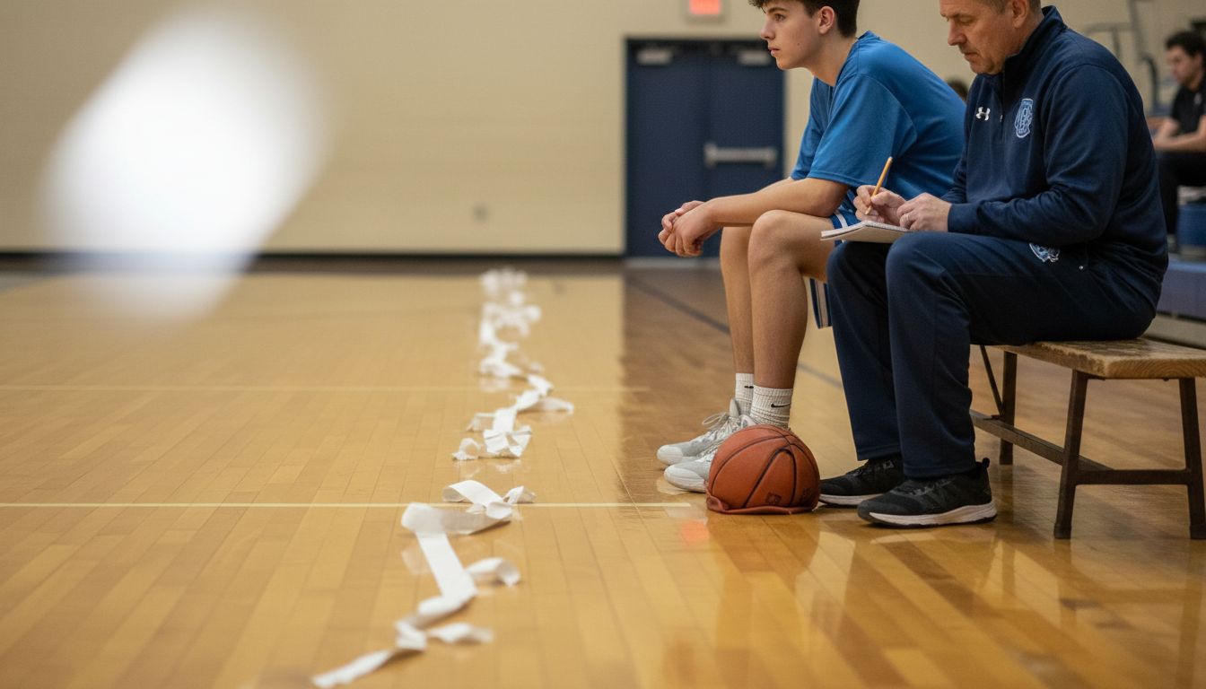 Player on bench during strategic substitution