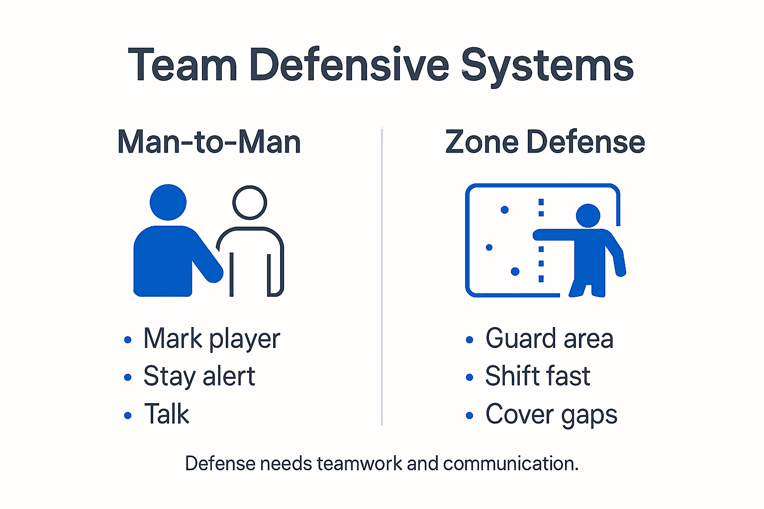 Infographic comparing team defensive strategies