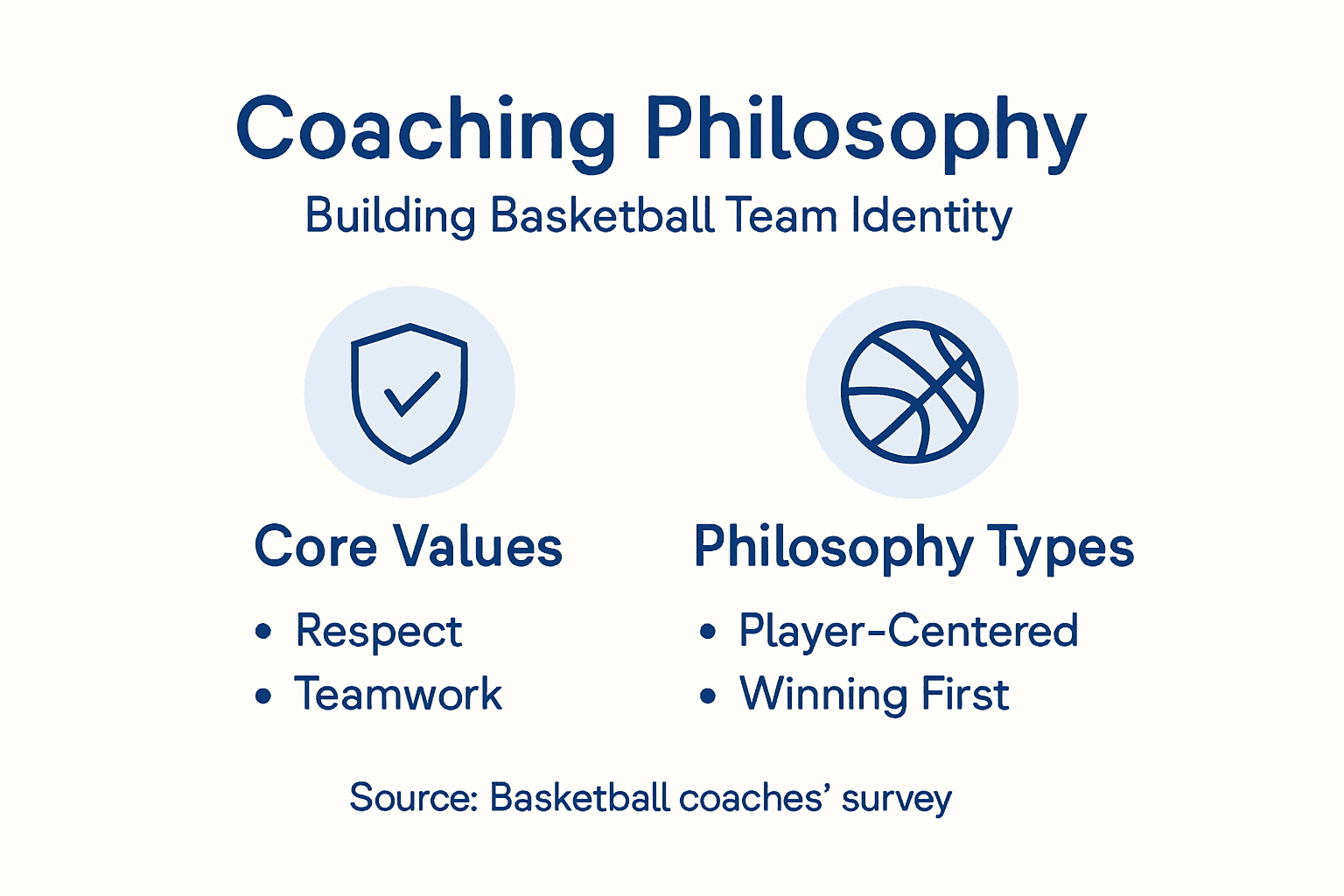 Infographic showing coaching philosophy key points
