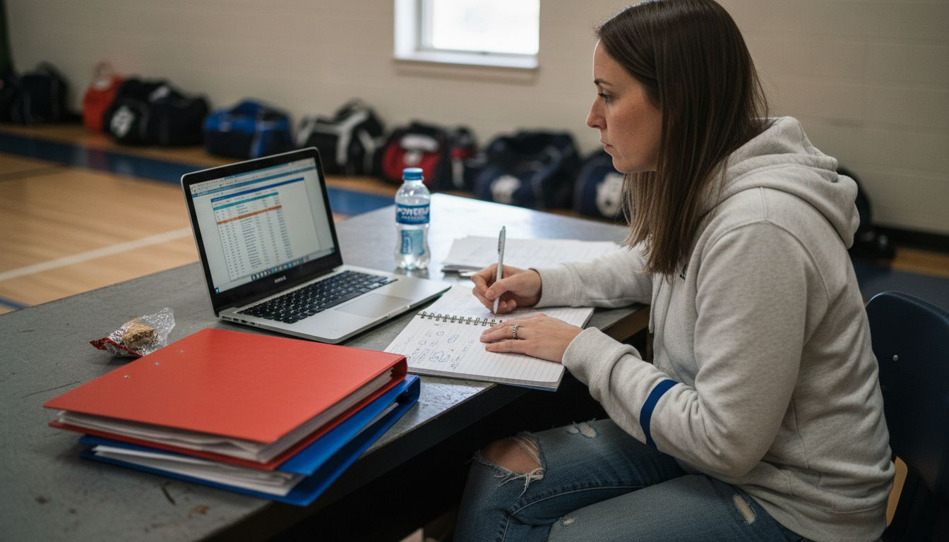 Assistant coach updates player development charts