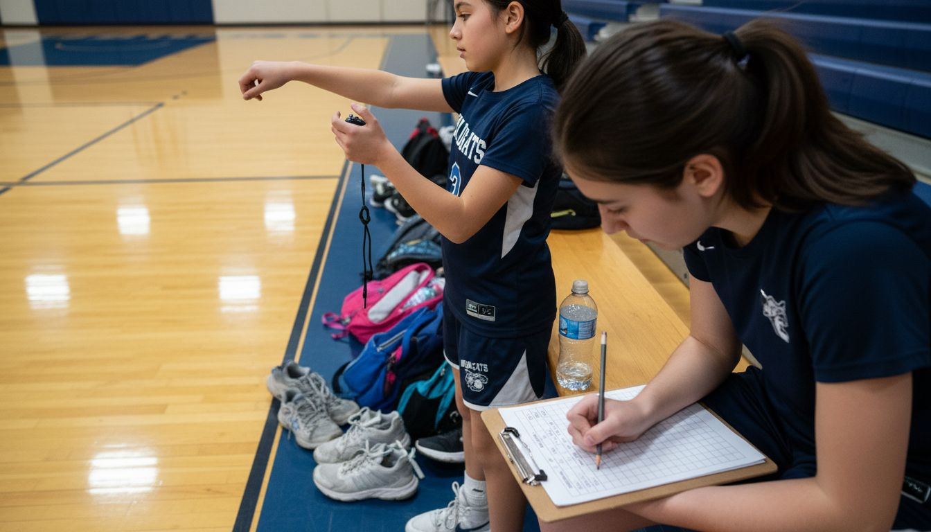 Player tracking progress during basketball skill drills