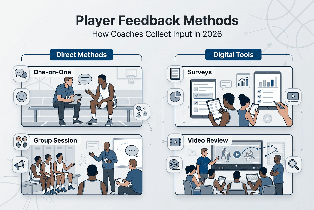 Infographic summarizing player feedback methods