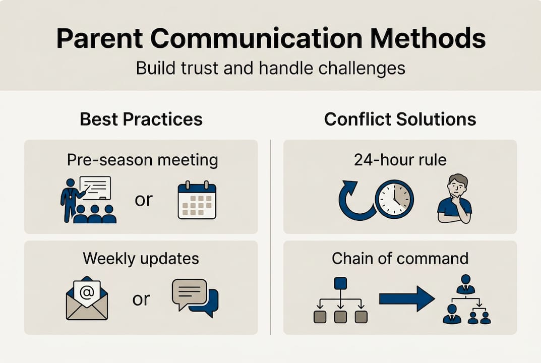 Infographic showing parent communication strategies