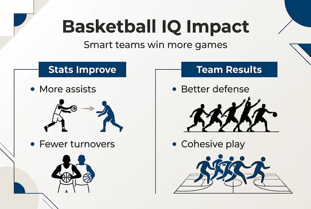 Infographic on basketball IQ’s team performance impact