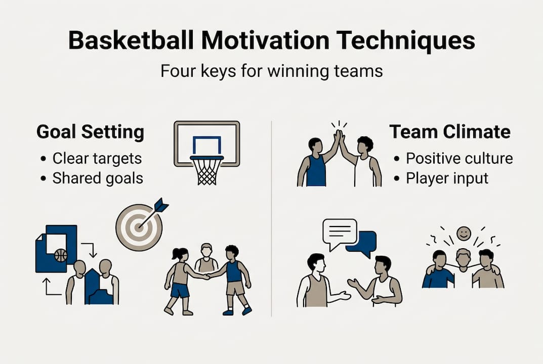 Infographic on basketball motivation strategies