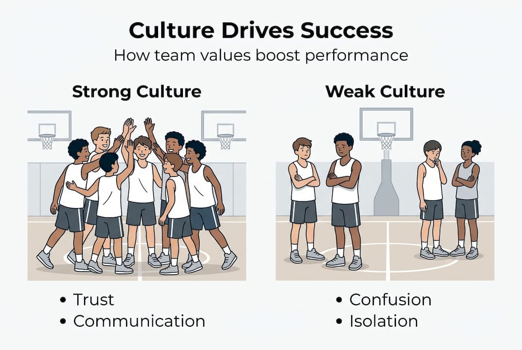 Infographic on strong vs weak culture impact
