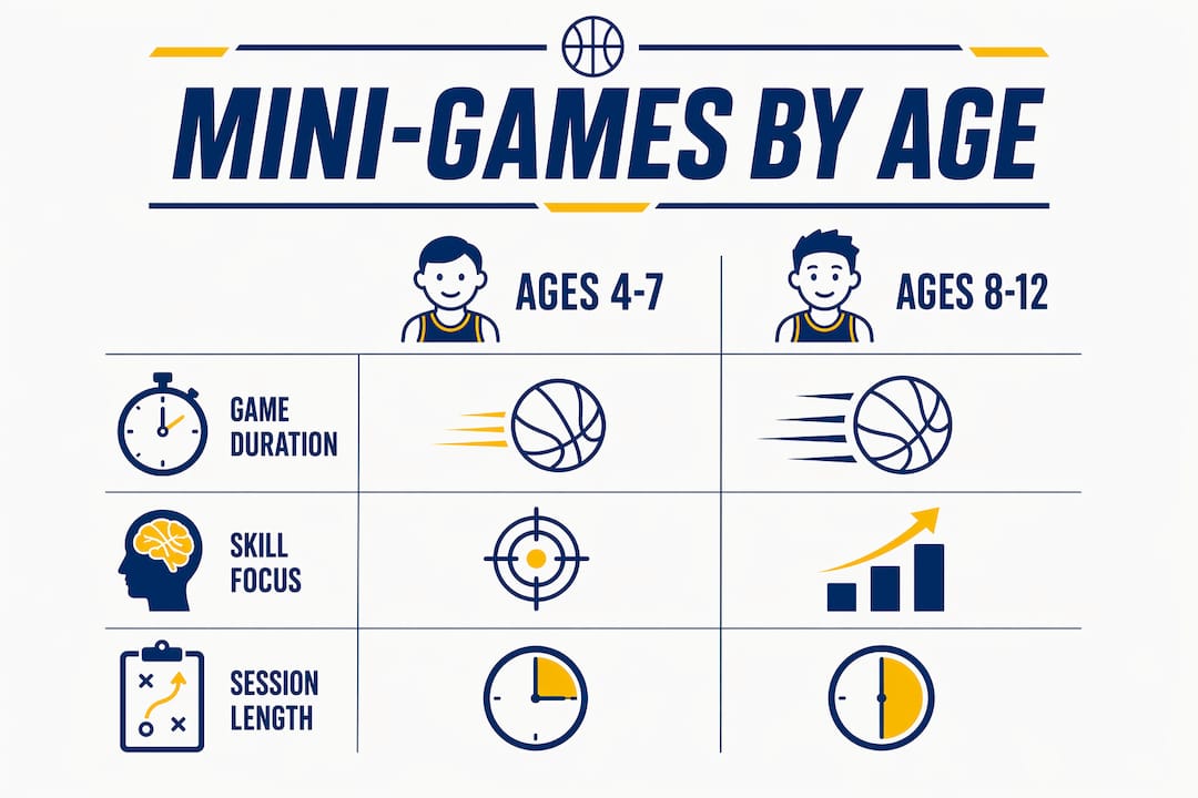 Infographic about youth mini-games by age group