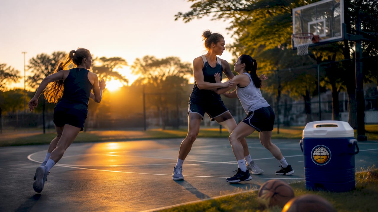 Player setting screen during off-ball movement practice