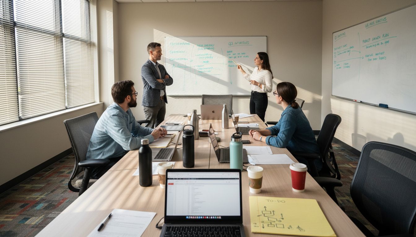 How Can You Grow Your Business Holistically Step by Step 1 Manager leading team discussion on leadership