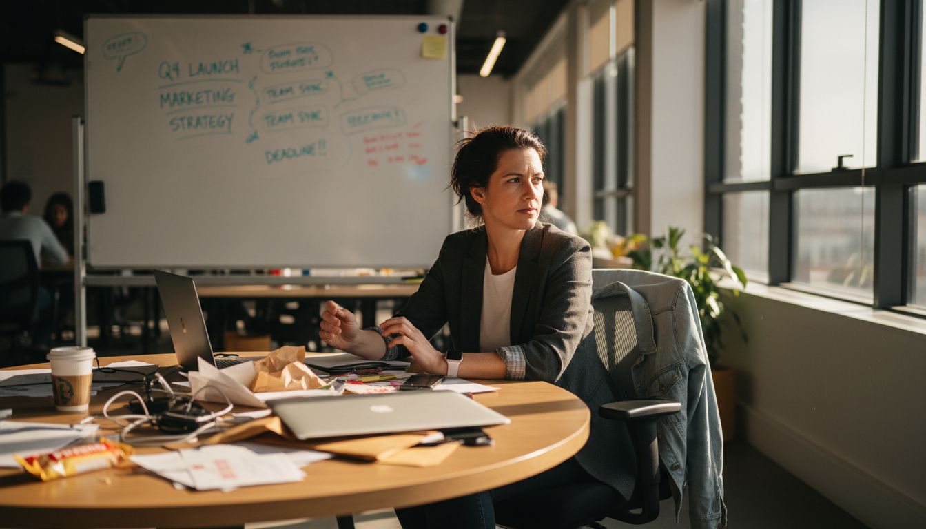 What Is Burnout and Its Impact on Entrepreneurs 1 Female entrepreneur showing burnout warning signs