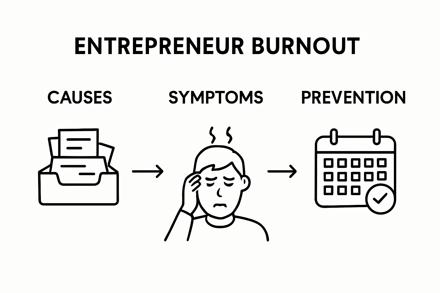 What Is Burnout and Its Impact on Entrepreneurs 2 Infographic on entrepreneur burnout causes and prevention