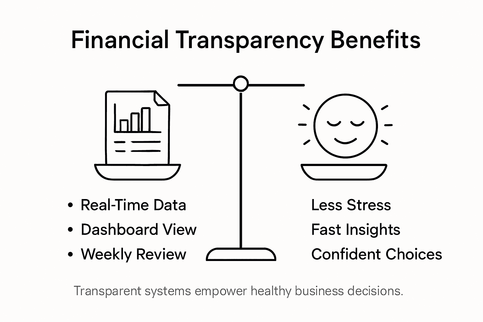 Infographic on transparent systems reducing founder burnout