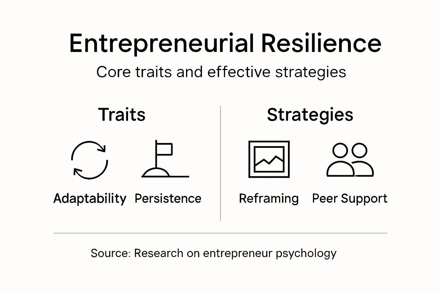 Infographic of traits and strategies for resilience