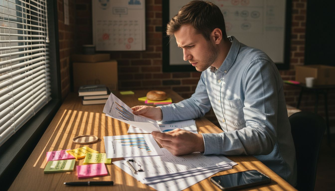 Founder analyzing market pricing data