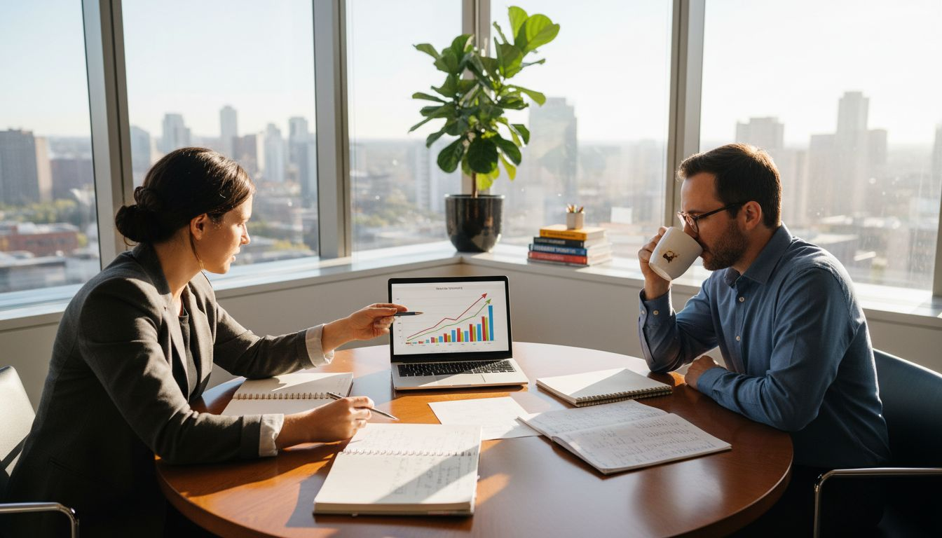 Consultant team in strategy discussion session