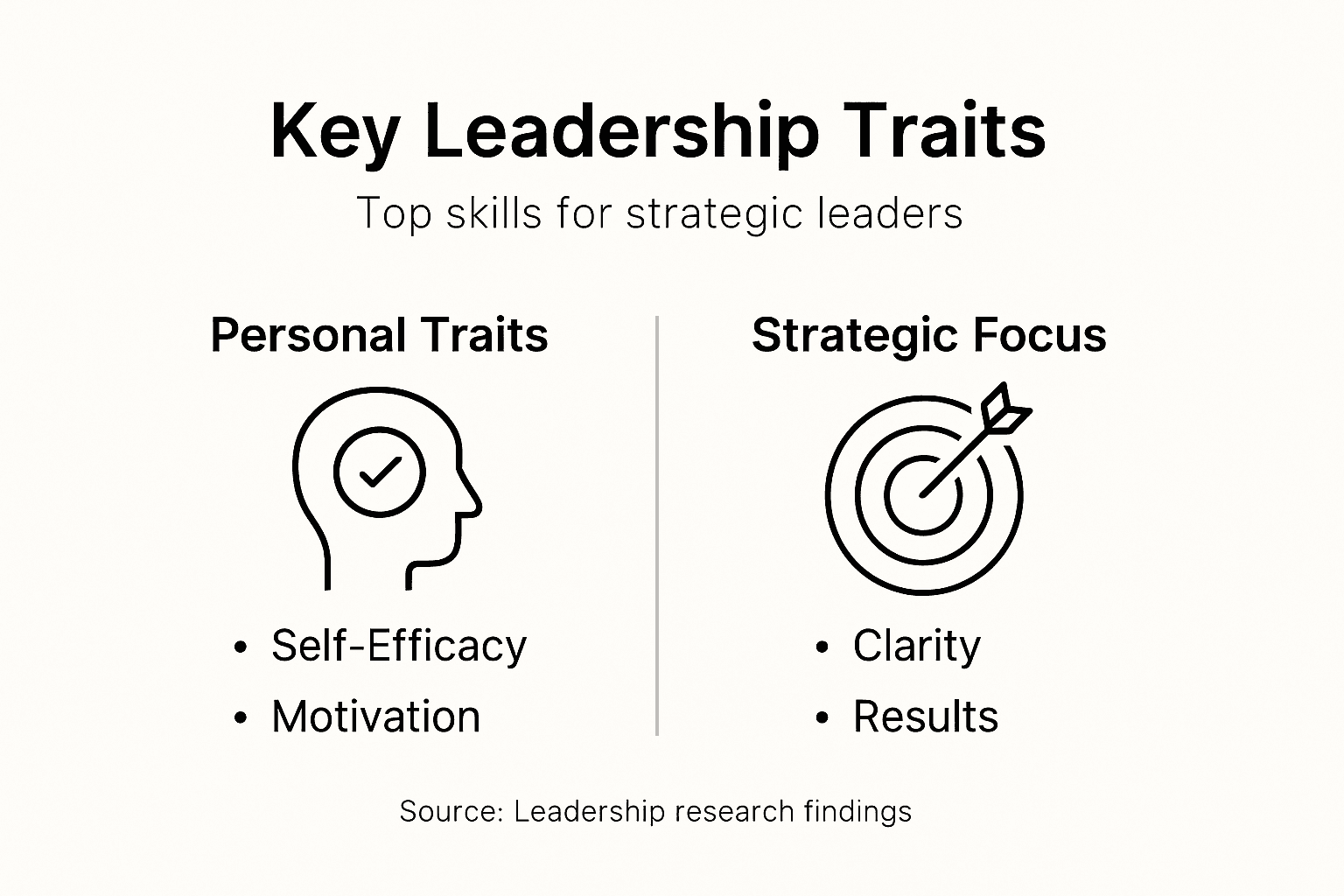 Infographic highlighting key leadership traits
