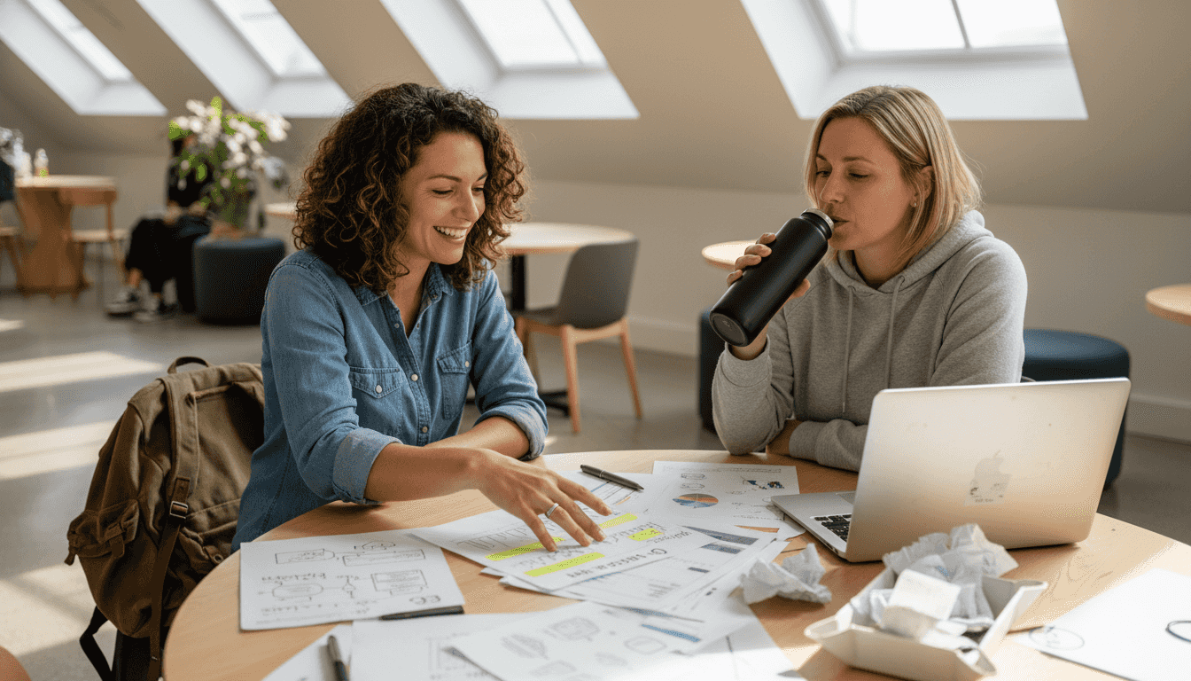 Coaches reviewing decision frameworks together