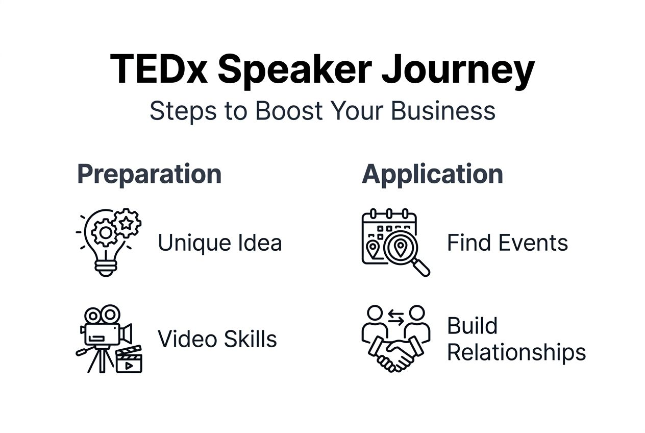 Infographic of TEDx speaker process steps
