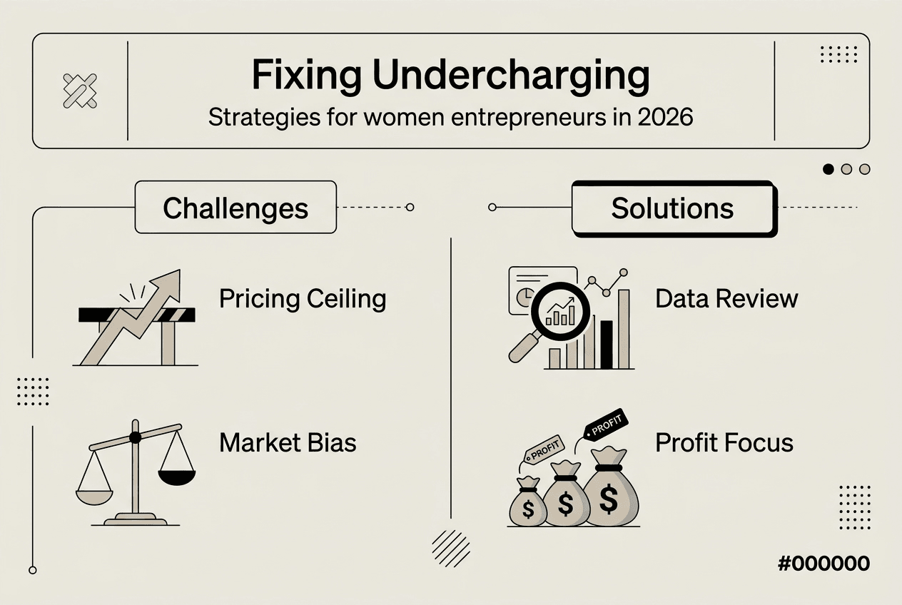 Infographic with challenges and solutions for pricing