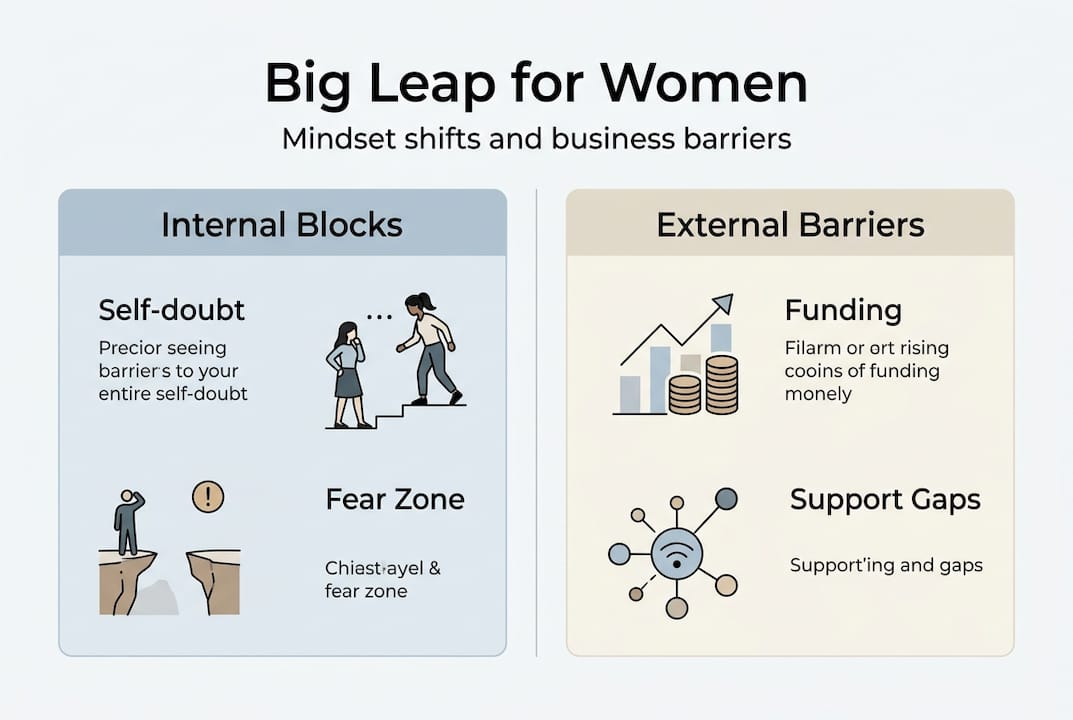 Infographic of key Big Leap barriers and mindset shifts