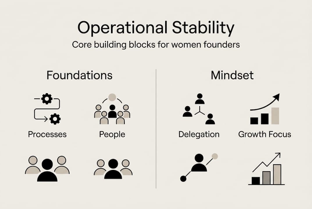 Infographic of operational stability building blocks