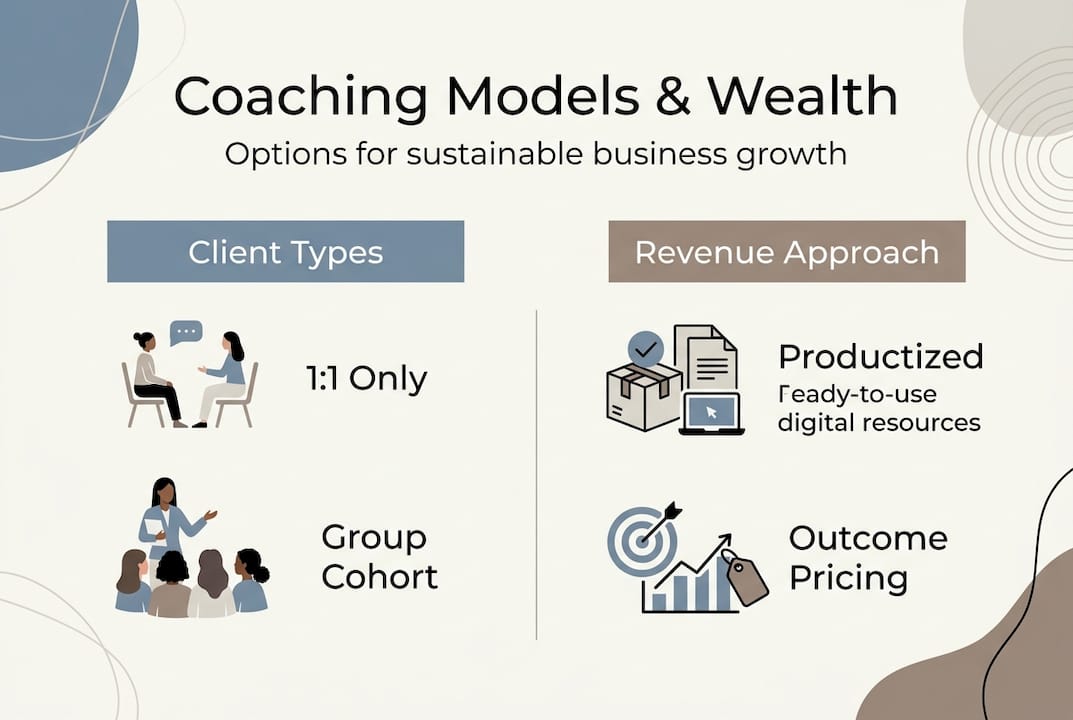 Infographic compares coaching business models