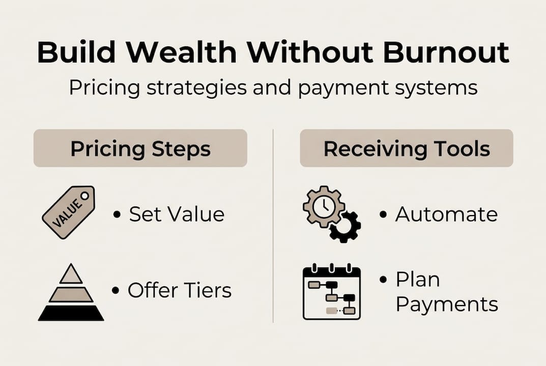 Infographic shows pricing and payment steps