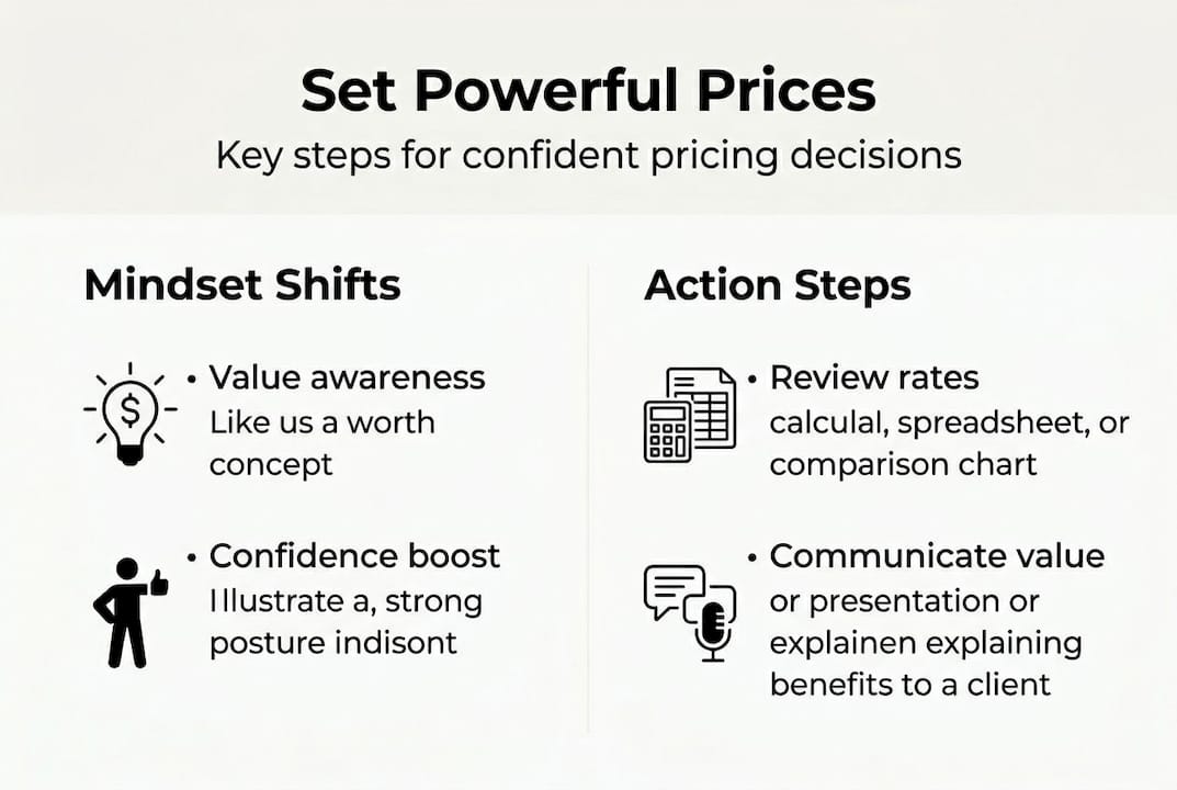 Infographic showing practical pricing strategy steps