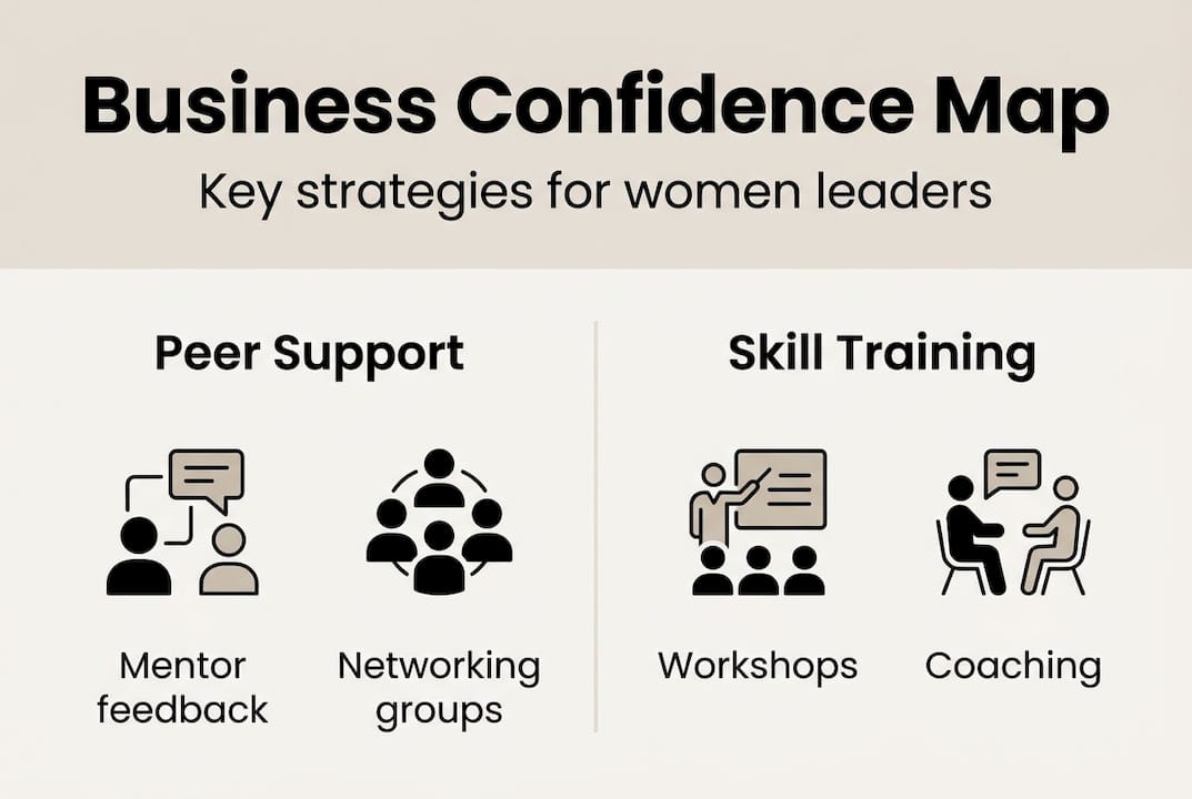 Infographic showing business confidence strategies