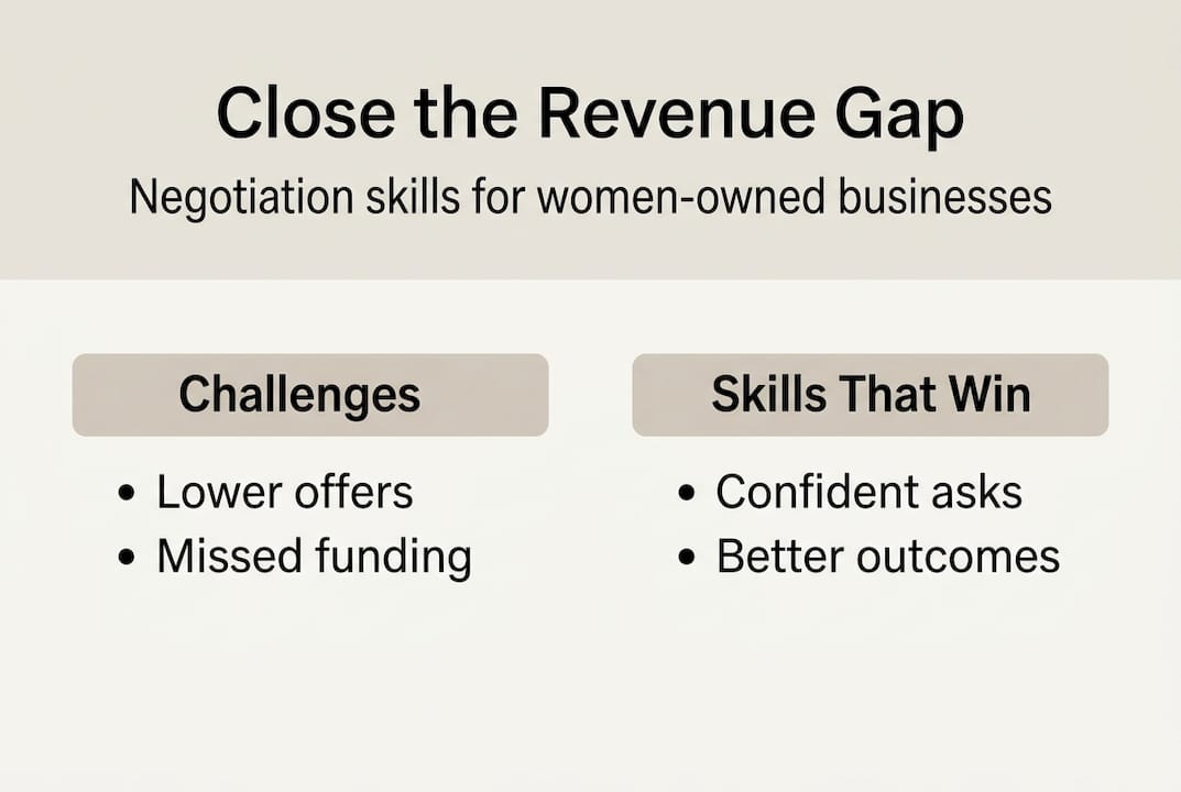 Infographic on negotiation closing revenue gap