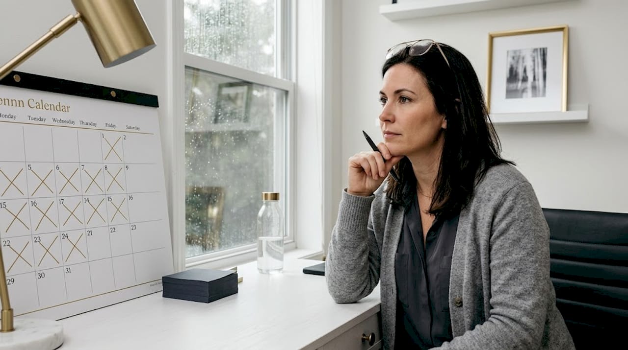 Woman leader mentally preparing for tough talk