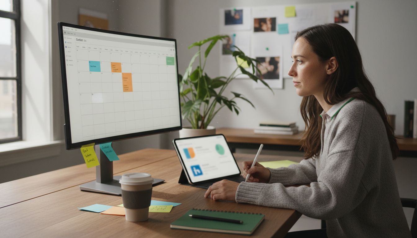 innehållskalender arbetsflöde social