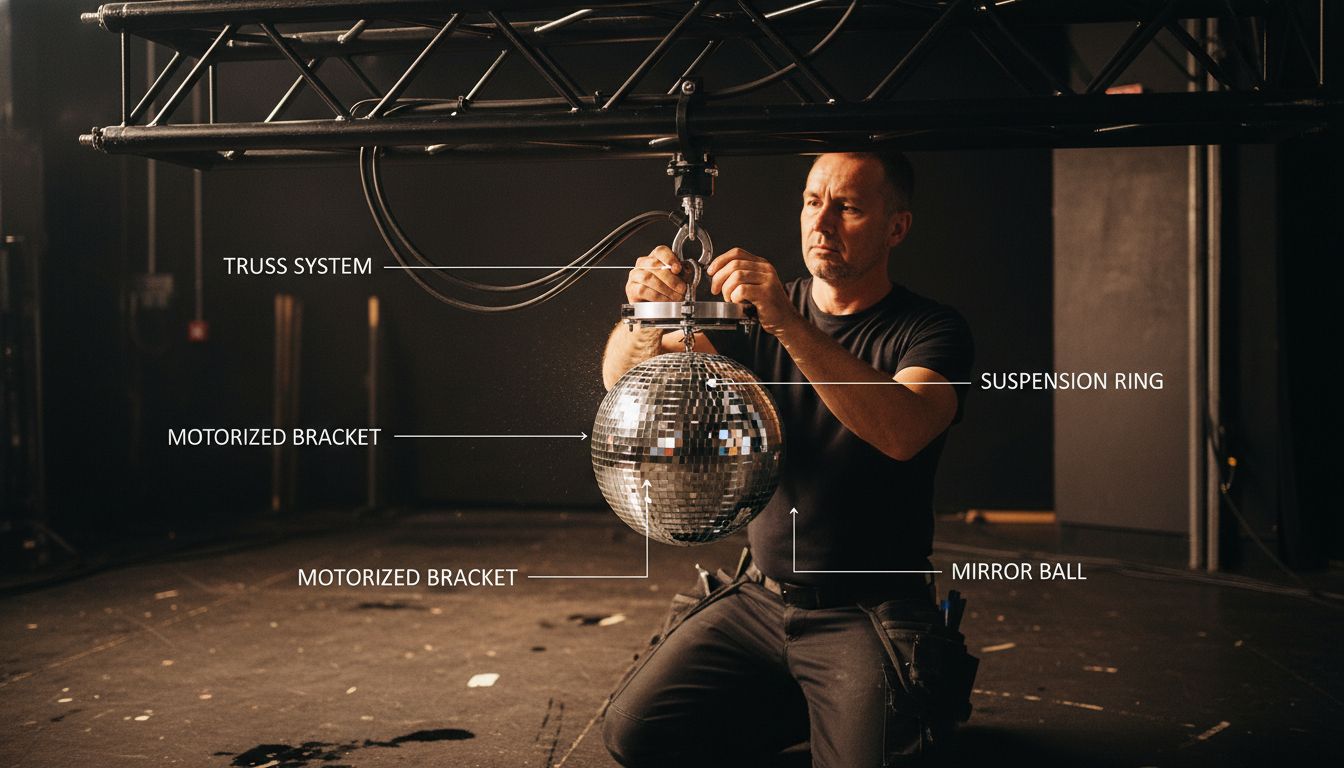 mounting hardware mirror ball