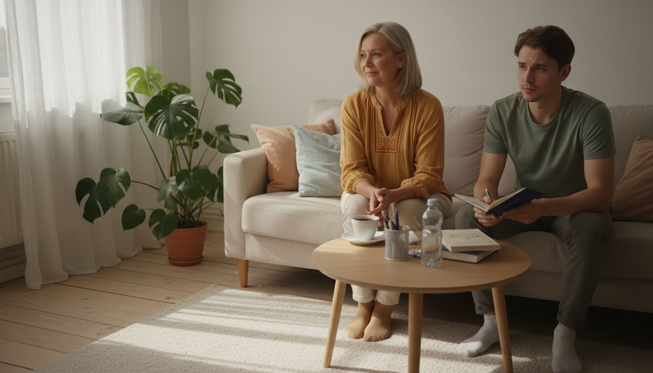 Samtale mellem terapeut og klient med stress